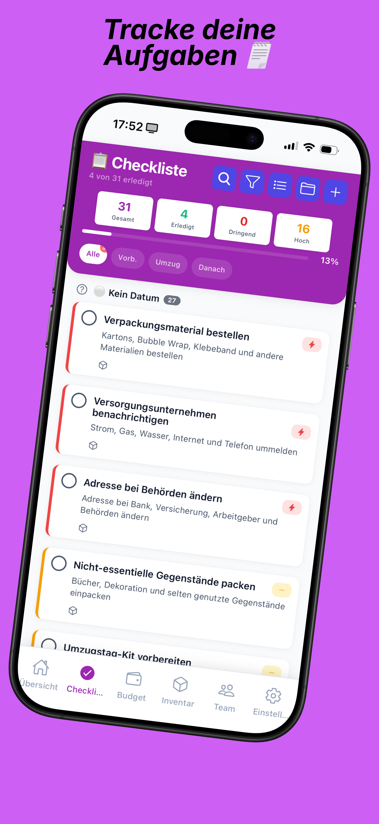 Moving Planner Screenshot 2